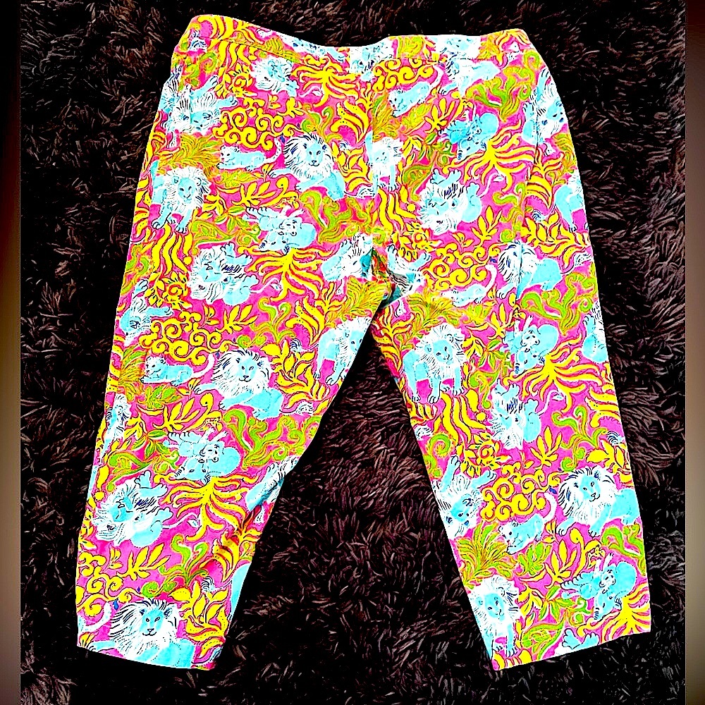 Key West Print Vintage Cropped Pants